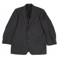  Y's for men Wool Shadow Check Tailored Jacket Charcoal S