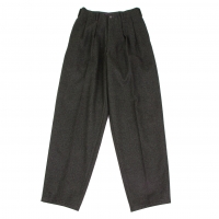  Y's for men Flannel Wool Tuck Pants (Trousers) Charcoal S