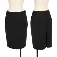  UNITED ARROWS Wool Trapezoid Skirt Black 38