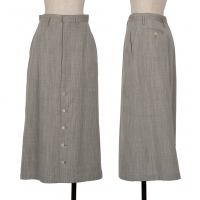  tricot COMME des GARCONS Wool Front Button Skirt Grey M