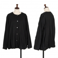  Y's for living Cotton Round Collar Long Sleeve Shirt Black S-M