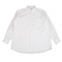 Papas Stripe Woven Long Sleeve Shirt White,Green M