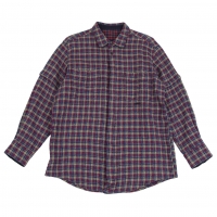  Papas Cotton Wool Check Flannel Long Sleeve Shirt Blue,Red,Yellow 48M