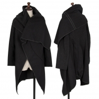  COMME des GARCONS Stripe Draped Wrap Design Jacket Black S