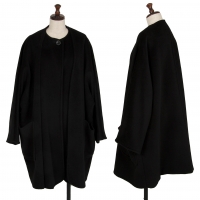  MaxMara Wool Mossa Front Layered Coat Black 42