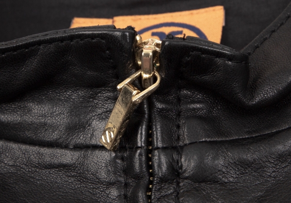 Tory Burch 3/4 Sleeve Leather Jacket Black 2 | PLAYFUL