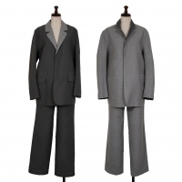  Jean-Paul GAULTIER FEMME Reversible Jacket & Pants Grey 40