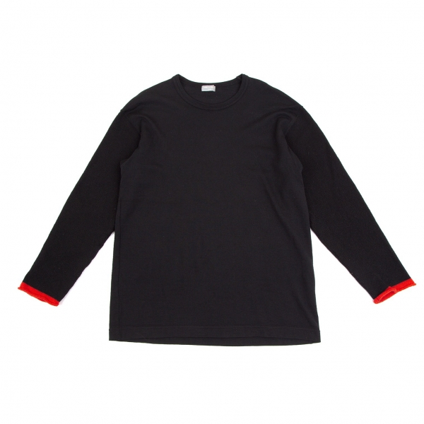 COMME des GARCONS HOMME Wool Switching Long Sleeve Knit T Shirt