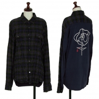  UNDERCOVERISM Front Check Switching Long Sleeve Shirt Navy 3