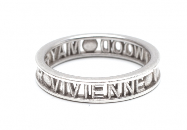 Vivienne Westwood Westminster Logo Ring Silver M | PLAYFUL