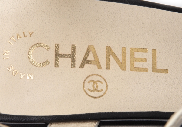 CHANEL Matelasse Ankle Strap Sandals Cream 39(About US 9)