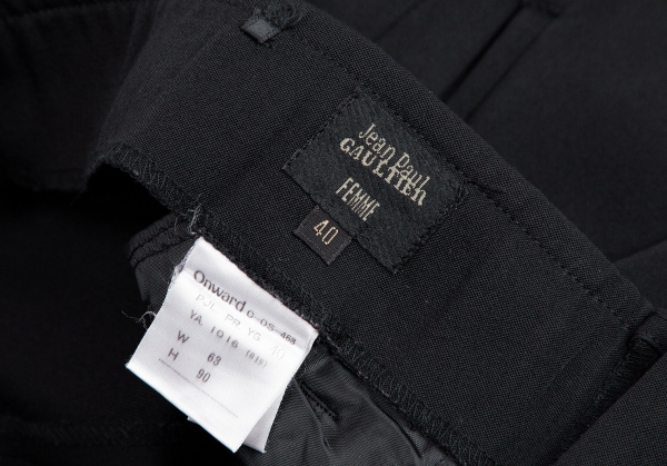 Jean-Paul GAULTIER FEMME Tuck Design Wide Pants (Trousers) Black