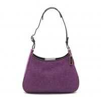  COACH Tweed Hand Bag Purple 