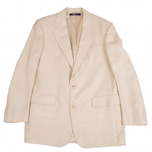 Brooks Brothers Silk Basic Jacket Ivory M-L | PLAYFUL