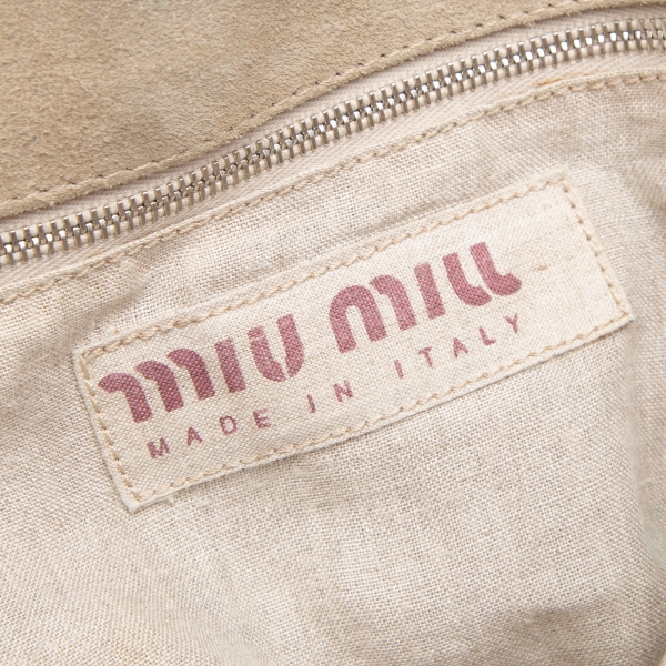 Miu Miu beige hand bag leather Made in Italy
