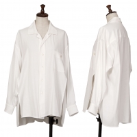  ISSEY MIYAKE Cotton Side Slit Design Shirt White M