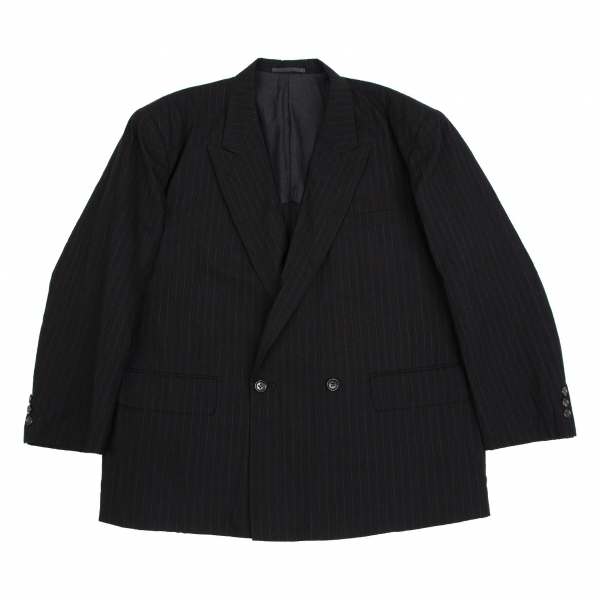 COMME des GARCONS HOMME Striped Double Breasted Jacket Black M
