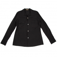  Y's for men Pocket Design Rayon Long Sleeve Shirt Black 4