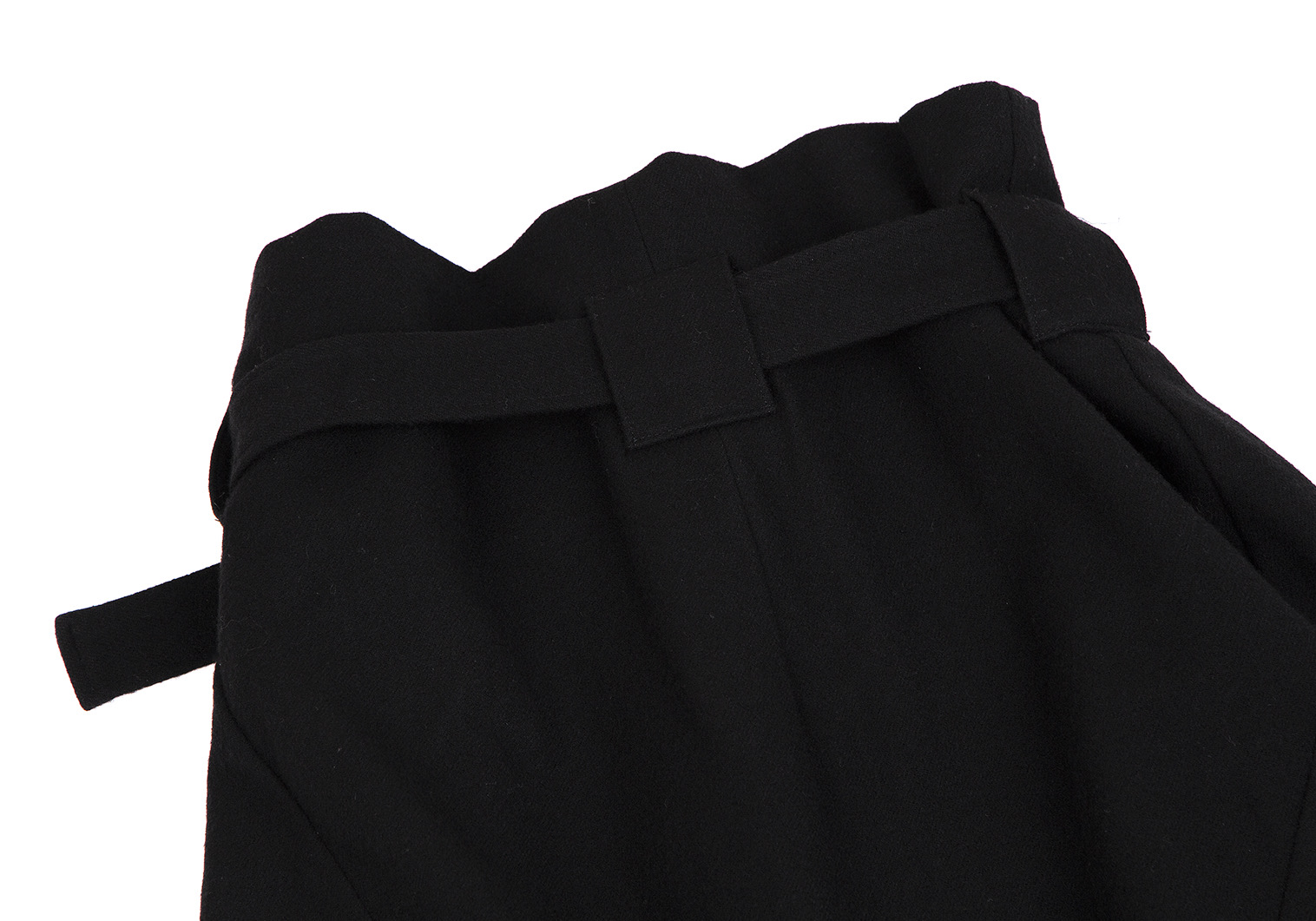 ワイズY's ベルト付きハイウエストスカート 黒3