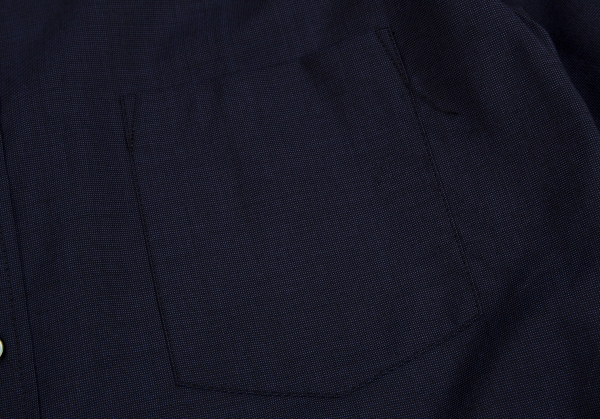 COMME des GARCONS HOMME DEUX Wool Silk Basic Long Sleeve Shirt Navy S