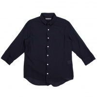  SHIPS Wire Collar and front Desing 3/4 Sleeve Shirt Navy M