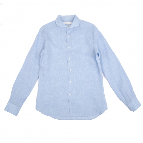 EDIFICE Albini Linen Long Sleeve Shirt Sky blue M | PLAYFUL