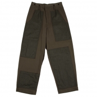  Y's Wool Fabric Pasted Design Cotton Pants (Trousers) Khaki-green 1