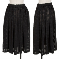  COMME des GARCONS Dot Jacquard See-through Skirt Black XS