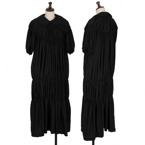 bølge Displacement Anklage COMME des GARCONS COMME des GARCONS Dyed Poly Gather Dress Black M | PLAYFUL