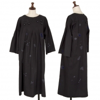  ISSEY MIYAKE HaaT Cotton Embroidery Dress Navy 2