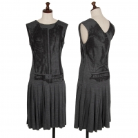  Jean-Paul GAULTIER FEMME Printed Sleeveless Dress Grey 40