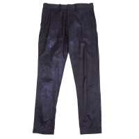  Y's Rayon Cotton Uneven Colored Tapered Pants (Trousers) Black,Navy 2