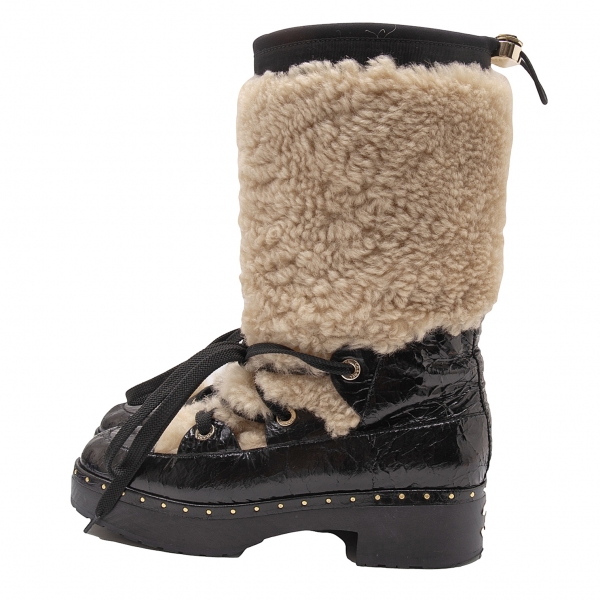Chanel Fur Boots - 16 For Sale on 1stDibs  chanel faux fur boots, chanel  furry boots, furry chanel boots