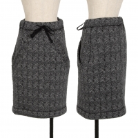  REGULATION Yohji yamamoto Herringbone Knit Skirt Black,White 2