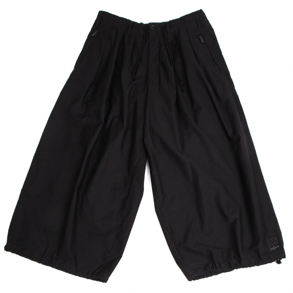 BLACK Scandal Yohji Yamamoto Cotton Balloon Pants (Trousers) Black