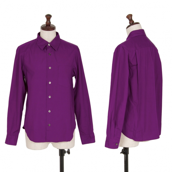 トリココムデギャルソンtricot COMME des GARCONS コットンカラーシャツ 紫S