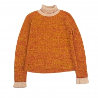  Jean-Paul GAULTIER JPG Roll-neck Knit Sweater (Polo Neck Jumper) Yellow,Red 48