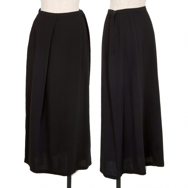  Y's Wool Tuck Design Skirt Black S-M
