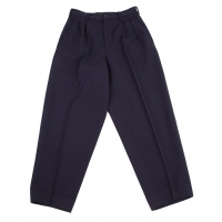  Yohji Yamamoto POUR HOMME Wool Gabardine Tuck Pants (Trousers) Navy S