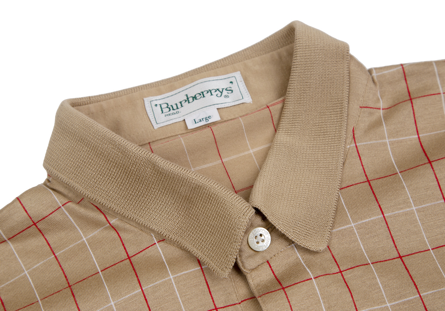 バーバリーズBurberrys' ロゴワンポイント刺繍格子チェック長袖