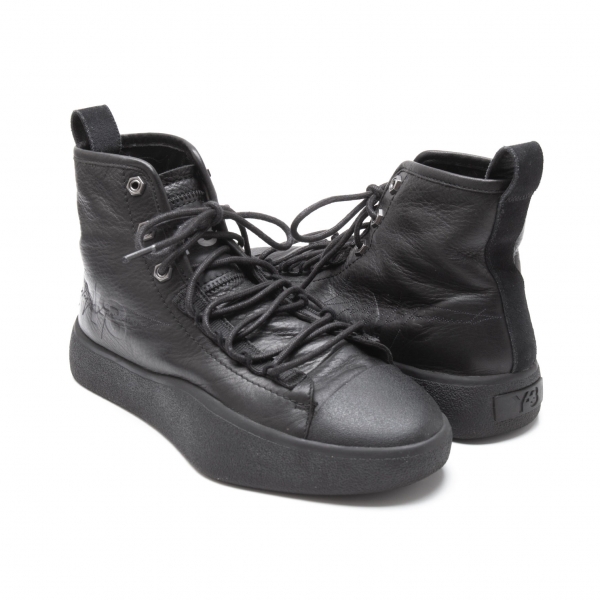 Y-3 BASHYO High Top Sneakers Black 8 | PLAYFUL