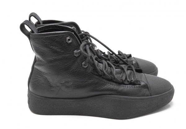 administration Slumkvarter Array Y-3 BASHYO Leather High Top Sneakers (Trainers) Black US 8 | PLAYFUL