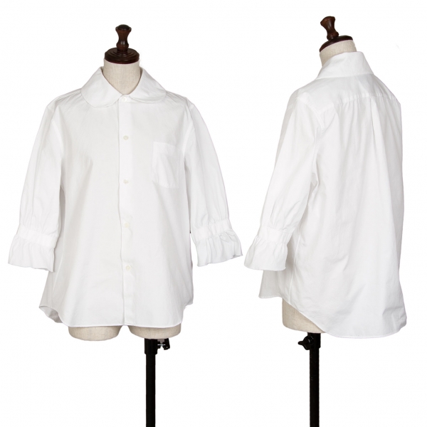 tricot COMME des GARCONS Round-collar 3/4 Sleeve Blouse White M ...