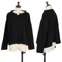  Y's Wool Blended Over-sized Cardigan Black 2