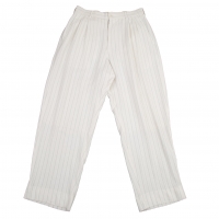  Yohji Yamamoto POUR HOMME Stripe Rayon Pants (Trousers) White M