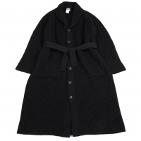  Yohji Yamamoto POUR HOMME Wool Knit Coat Black M