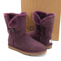  UGG BAILEY BUTTON Short shearling boots Purple US 7