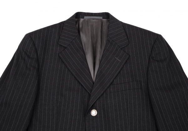 VERSACE CLASSIC V2 Wool Striped Metal Button Jacket & Pants 