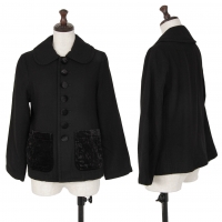  tricot COMME des GARCONS Velor Pocket Wool Jacket Black S