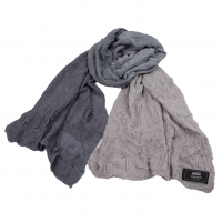  ANSEASON ANREALAGE Patchwork Knit Stole Grey 